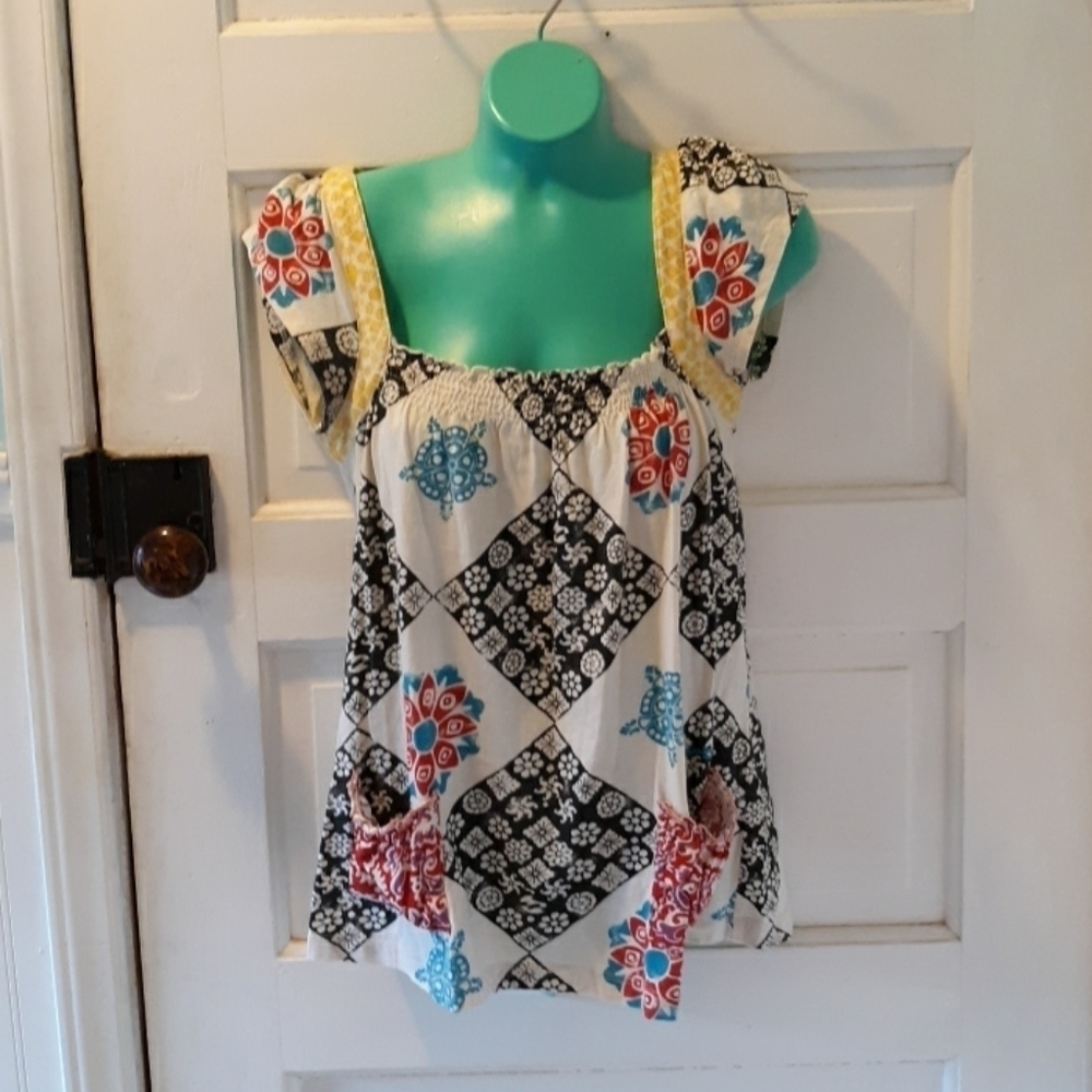 Billabong bono bohemian hippie shirt vintage med
